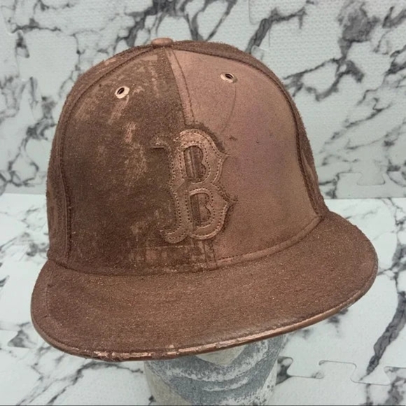 Men's New Era Cap Vintage Rose Brown Boston Red Sox 59FIFTY Hat NWT - Picture 2 of 5
